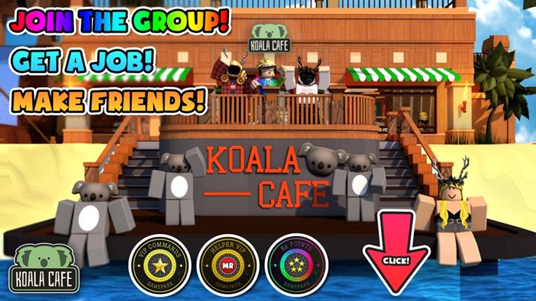 Roblox Koala Cafe Helper Interview Robux Generator One Click - video games capa para facebook 20 2 roblox