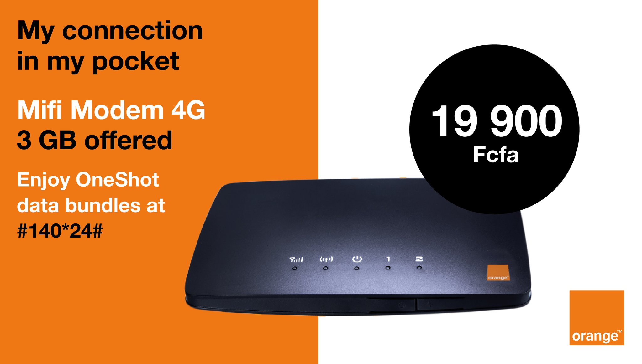 pizza Diplomacy Nerve Orange Cameroun on Twitter: "Stay connected wherever you are, at home and  at the office thanks to your modem mifi 4G available at 19,000 CFAF only  with 3 GB internet offered. Visit