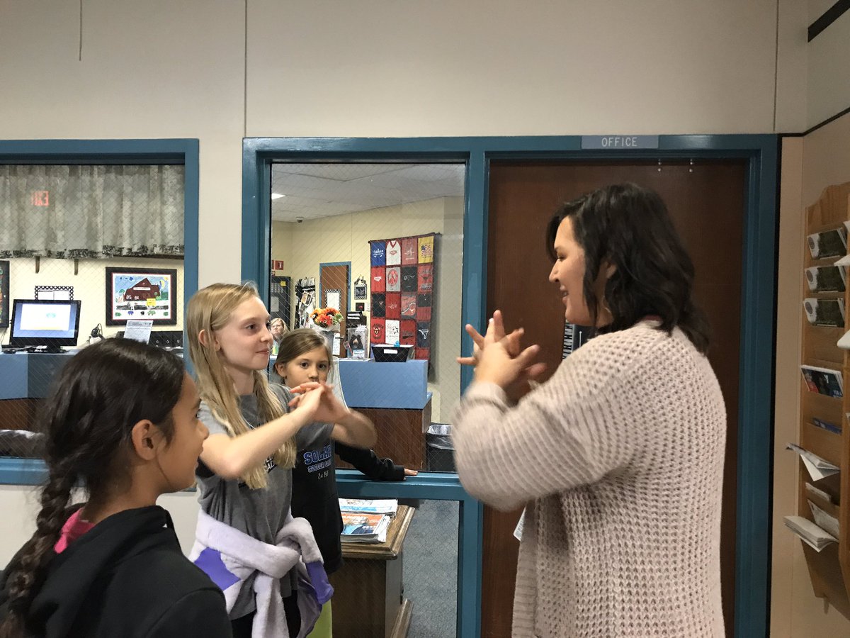 NurseLander's tweet photo. Students teaching Mrs. Oh a new move after school! #lakeside1920 https://t.co/GeZrWcwWJT