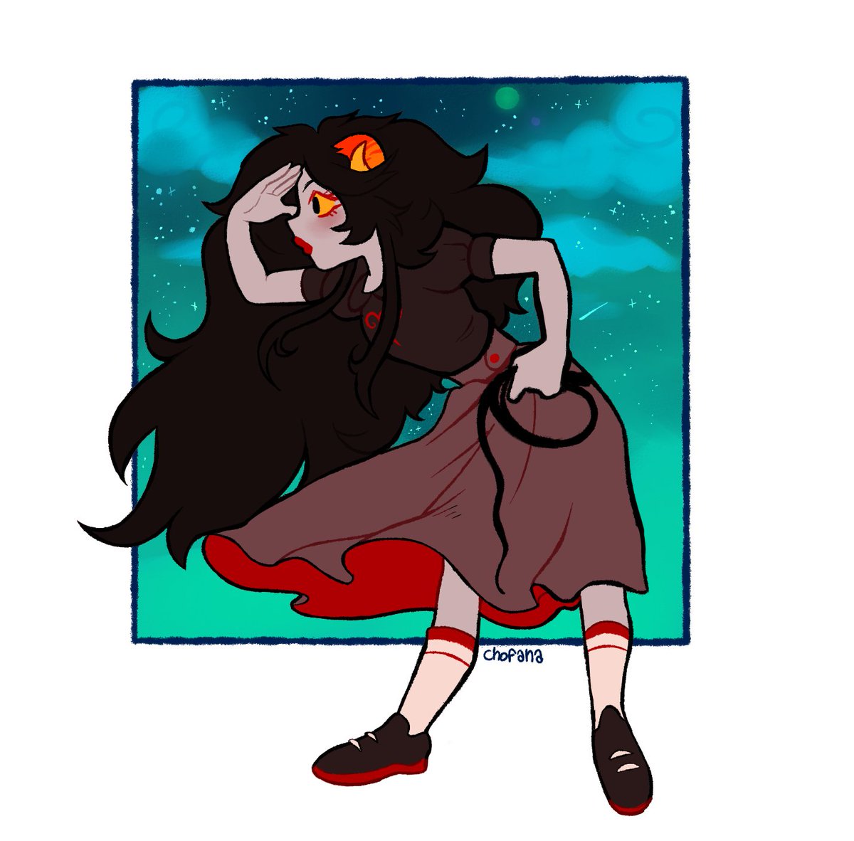 chowithdots's tweet image. drawing Aradia alive always brings me joy 💕

#homestuck #aradia #aradiamegido #fanart #art #illustration #desenho