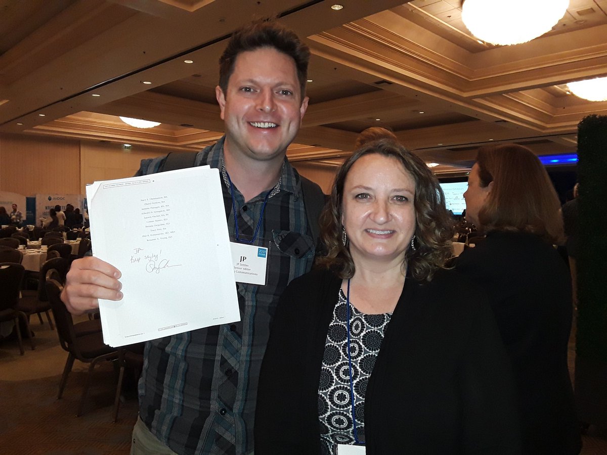 Got my front matter signed by Stacy Christiansen, the chair of the AMA Manual of Style, 11th Edition. #AMWA2019