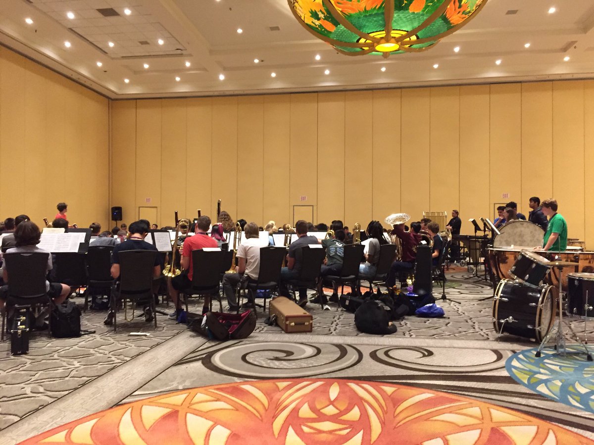 BruceCorrigan2's tweet photo. First rehearsal national honor band in Orlando! https://t.co/kmbvqFlIHo
