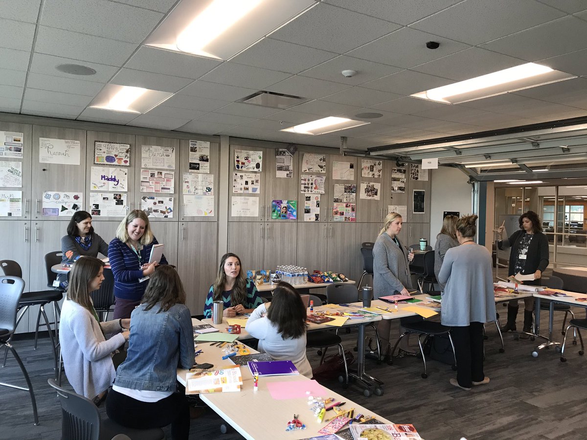 sbatchelder10's tweet photo. Thinking about ourselves as writers gives us a new lens with which to view our students as writers. ES Writing Institute 2019-2020 @hannah_tills @josiestew @HalieMiller5 @teachmkp https://t.co/vouMaRzJ0t