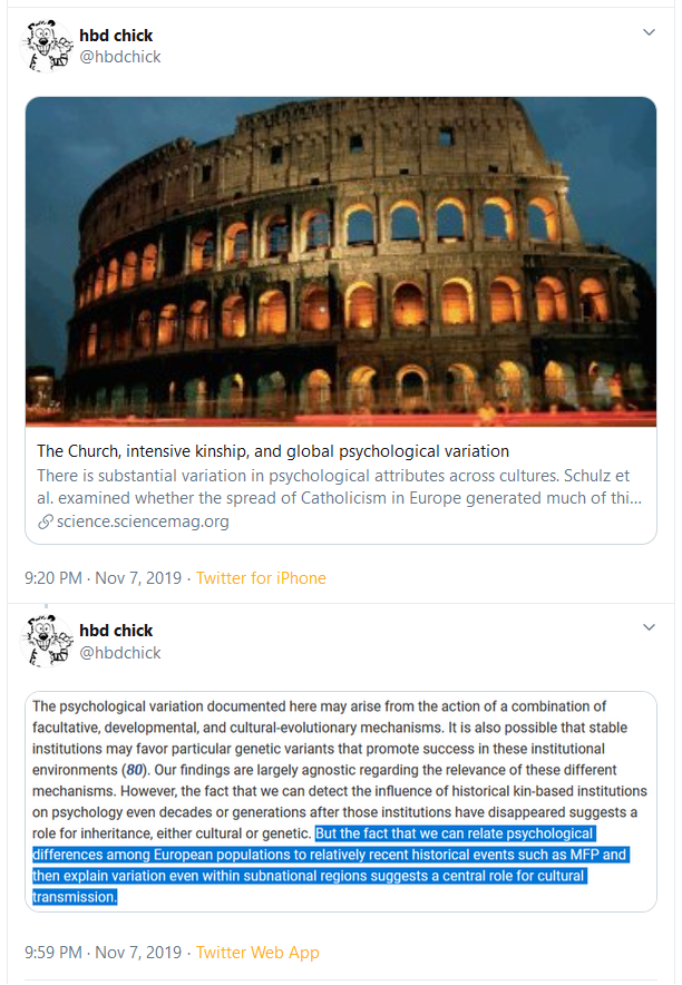 schulz et al. have done a lot of fabulous work here ( https://science.sciencemag.org/content/366/6466/eaau5141), but they're still missing out on two critical points:1) evolution can be recent, rapid, and local;2) how viscous populations are *overall* likely affects the genetical evolution of social behavior.