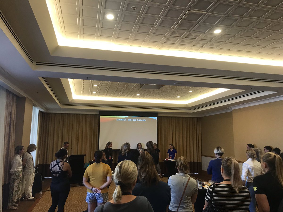 <a href="/CSpinksCoach/">Chris Spinks</a> showing his legendary questioning skills at the <a href="/the_ASCA/">Aus S&C Assn</a> women’s breakfast to the brilliant panel of <a href="/MsAnnaCraig/">Anna Craig</a> <a href="/SpeedyRanell/">Ranell Hobson</a> <a href="/travistrippett/">travis</a> @carmenbott @natideegs