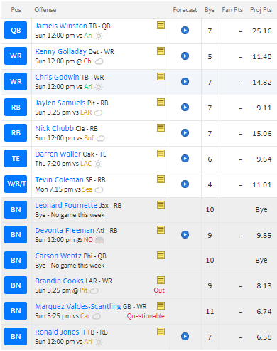 AaronJRuden's tweet photo. @FantasyBFFS @Roto_Frank @GreggSussman would you trade Chubb/MVS for K. Allen/Singletary? .25 PPR https://t.co/vrdofRgbTL