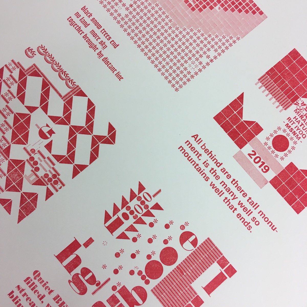 Found images translated into ‘concrete’ compositions - Letterpress workshop with Illustration students <a href="/CamberwellUAL/">Camberwell College of Arts</a>