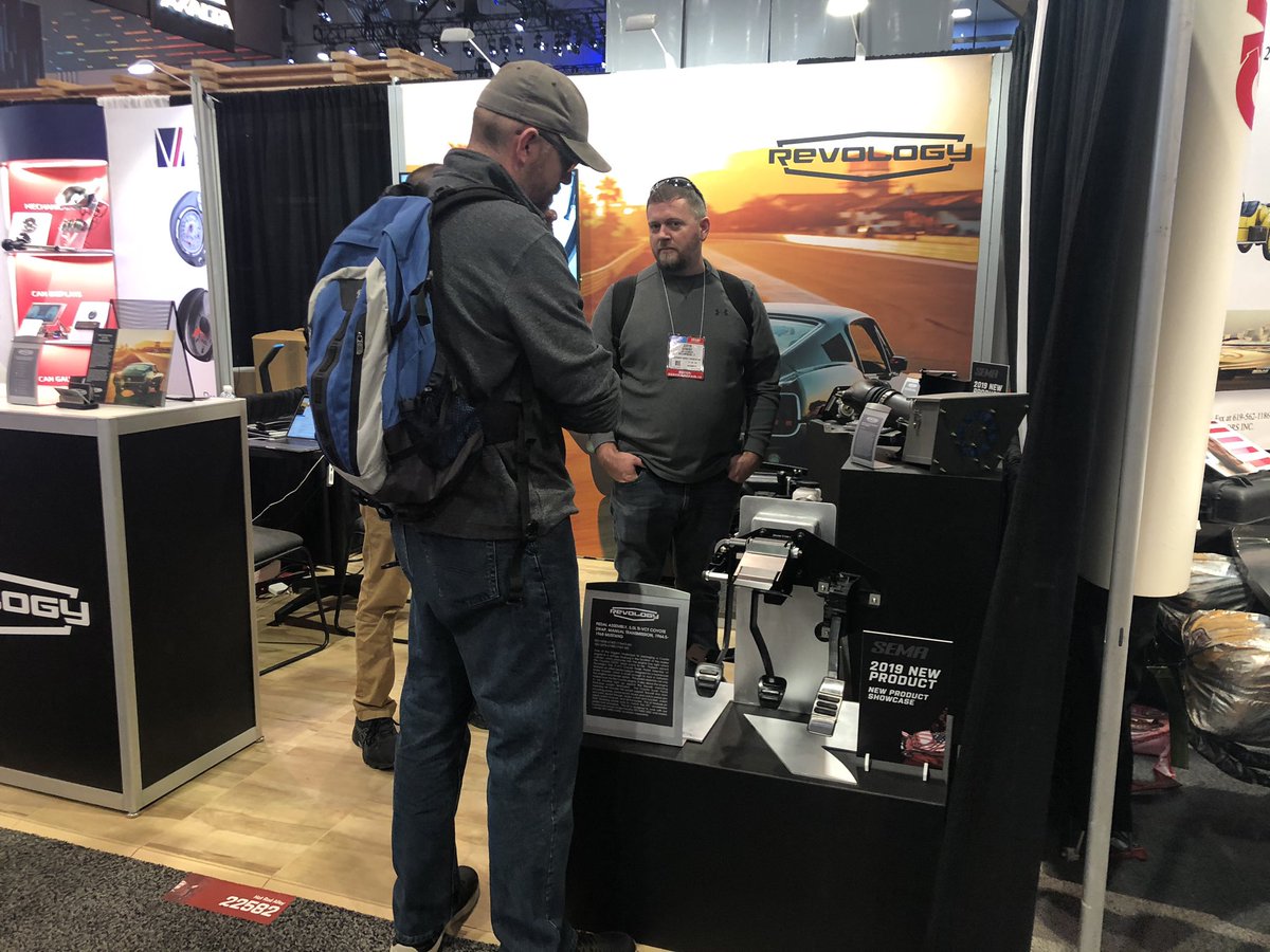 RevologyPerform's tweet photo. Day 3 @SEMASHOW and we are receiving phenomenal feedback about our new Coyote swap parts! Be sure to stop by the @revologycars booth in Hot Rod Alley, #22582.    #carrestoration #ford #mustang #coyoteswap #autopartsstore #autopartsmustang #restomodexperts #mustangrestoration https://t.co/3UqqUM64aZ