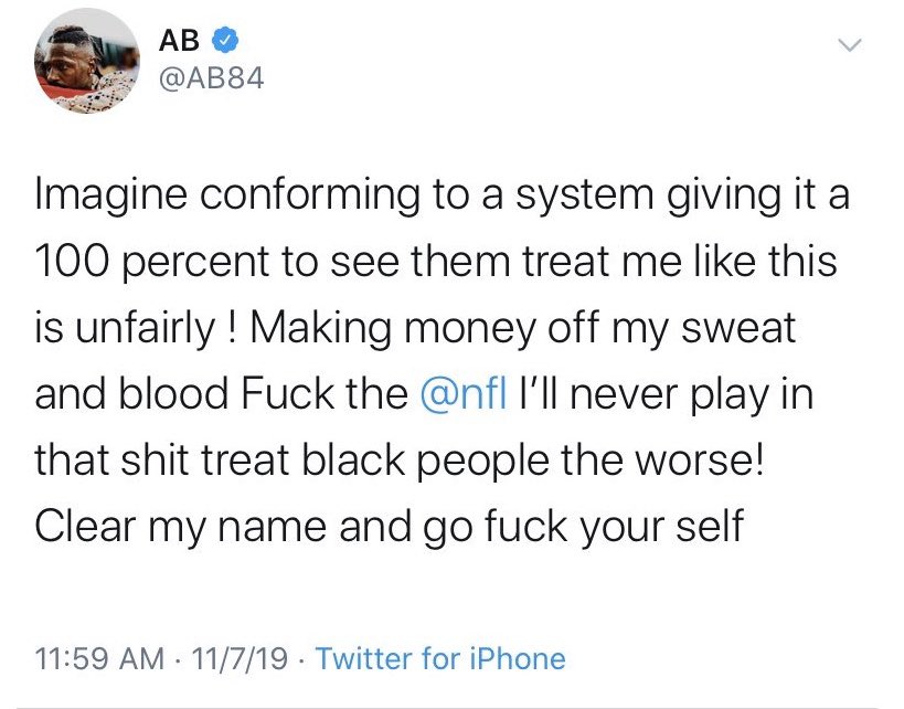 GoLockerRoom's tweet image. AB with the quick turnaround on how he feels about the NFL