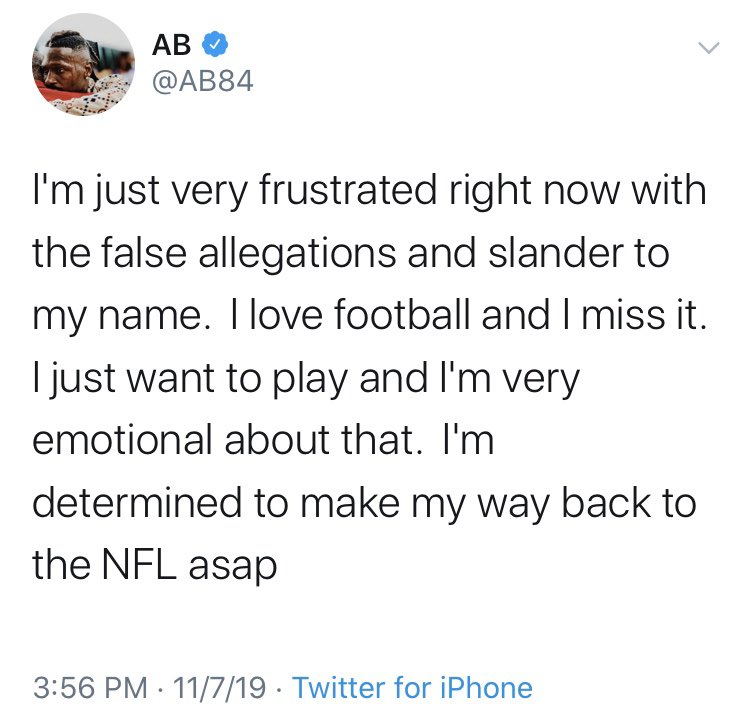 GoLockerRoom's tweet image. AB with the quick turnaround on how he feels about the NFL