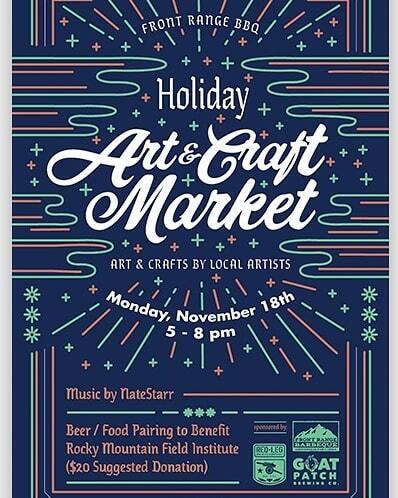 Browse Art &amp; Crafts by local artists and creators!

Music: Live DJ by NateStarr 
Donations for: RMFI (Rocky Mountain Field Institute) - $20 Suggested Donation
rmfi.org

Beer &amp; Food Pairings - 2 Stations - 4 Beers / 4 Courses of food paire… ift.tt/2JWEqdy