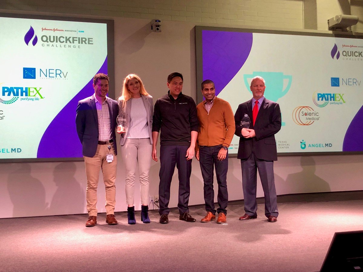 JNJInnovation's tweet image. Let&apos;s hear it for the awardees in the @JLABS @ TMC Breakthrough Medical Technologies #QuickFireChallenge: @NERvTech, @PATHEXinc &amp;amp; Solenic Medical! They&apos;ve received rewards including access to funding, residency @ #JLABSTMC, &amp;amp; mentoring: jlabs.tv/32nj5QN #TMCxDemoDay