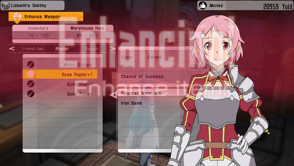 Maverickjubei's tweet photo. I wish the appraisal and enhancing system was more streamlined and there was more help in understanding certain elemental effects for each weapon! #SAOLS @SAOLostSongBN #PSTV #BandaiNamco https://t.co/rRf7zGA8eA