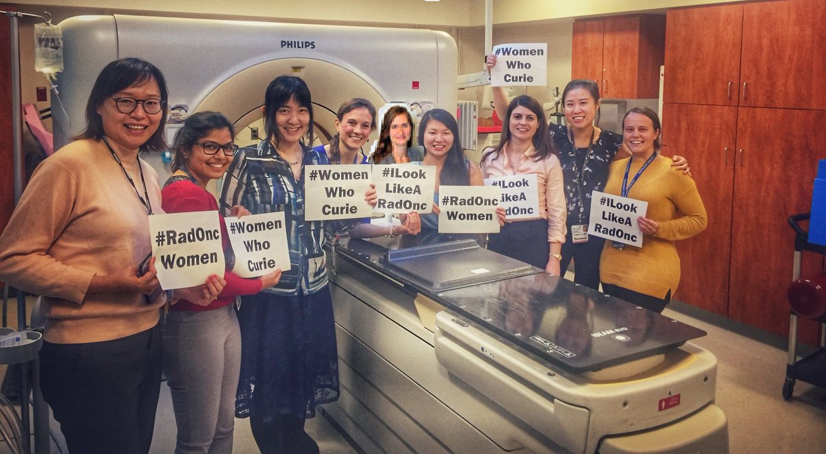 AnnaLaVigneMD's tweet photo. Couldn’t ask for a more inspiring group of women to have the opportunity to train alongside! Proud to be part of our team here @hopkinskimmel @ASTRO_Chair @PagingDrPage @ChristenElledge Happy #WomenWhoCurie day! @S_W_R_O @RadOncWomenDocs #RadOncWomen https://t.co/6xrDeiyV0A