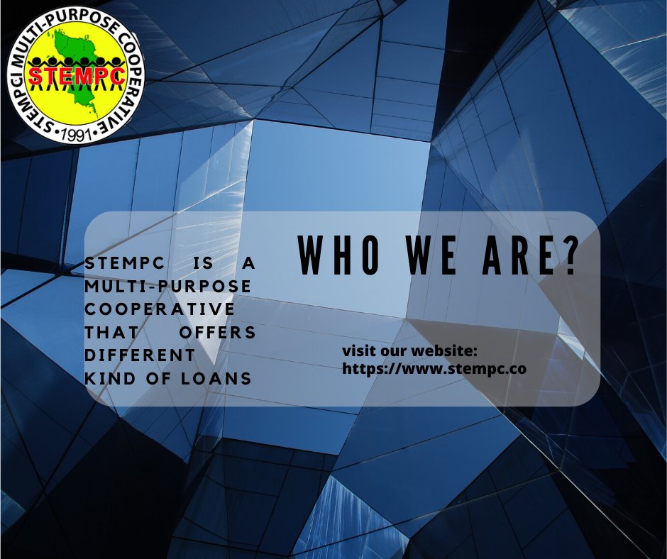 stempccoop's tweet image. Who we are?
STEMPC Multi-purpose Cooperative that offers different kind of loans. We help you to decide on how to manage your loans. We also provide savings for your account.
visit our site : ow.ly/WFNG50xc2lp
#stempc#STEMPC #loan#loan #keytourfuture