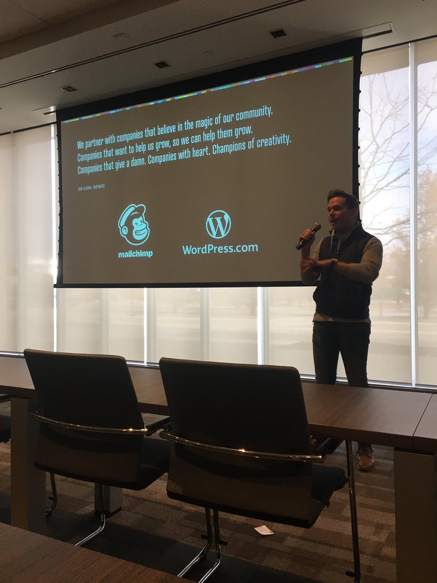 Philadelphia_CM's tweet image. Getting started with sponsor love at #cmphl Thank you global sponsors @Mailchimp and @WordPress!