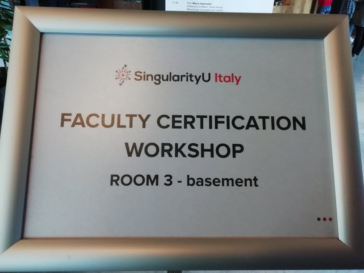 Lavori in corso 😀 Faculty Certification Workshop @singularityu a Milano... Stay tuned! 😉 #exponentialtechnologies  @TalentGardenit @talentgardenen