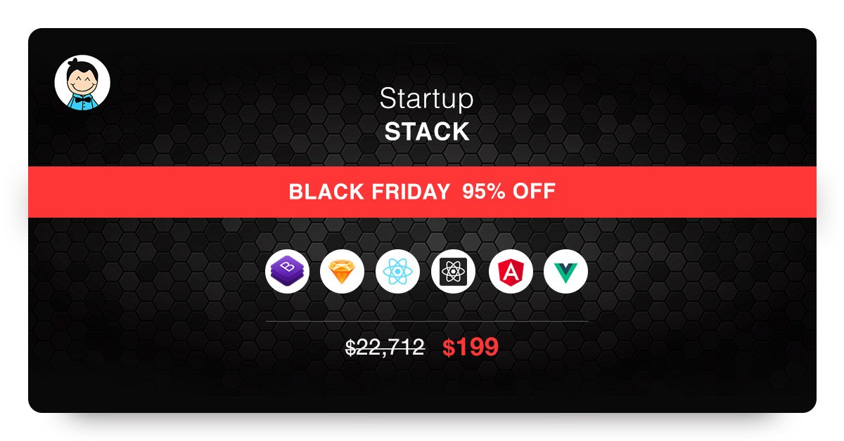 CreativeTim's tweet photo. Looking for a stack of UI kits, templates, and dashboards, to kick off your next projects? 🔥
Get the Startup Stack, dedicated to small teams, with a 95% discount  👉https://t.co/BpSFjvpiix
#blackfriday #blackfridayalert #webdesign #devtools https://t.co/6JS3zr7MYz