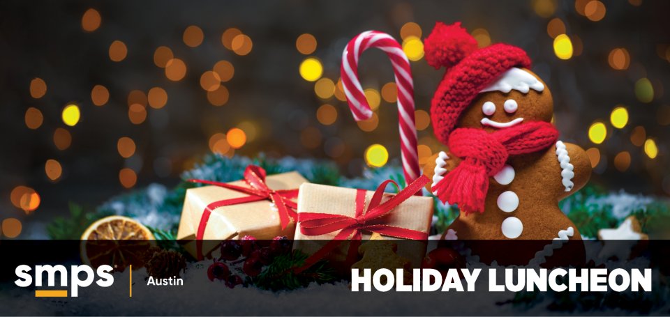 Join us on Dec. 4 at Chez Zee for our annual holiday luncheon. There will be networking, a three-course meal, a cash bar, and plenty of fun. Registration closes Nov. 26. bit.ly/2pHDh2J #smps #smpsaustin #austin #holidays