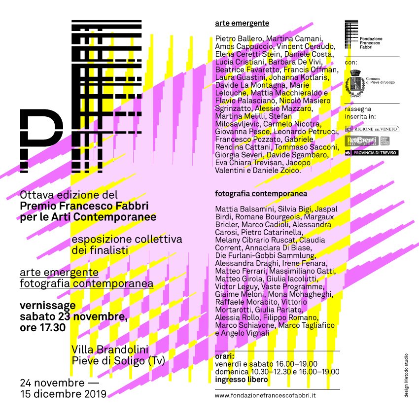 #Domani #sabato 23/11: Esposizione dei finalisti del #Premio Francesco Fabbri per le #ArtiContemporanee (8^ ed.) 
ore 17.30 a Villa Brandolini - , Piazza Libertà 7, Solighetto di Pieve di Soligo, #treviso