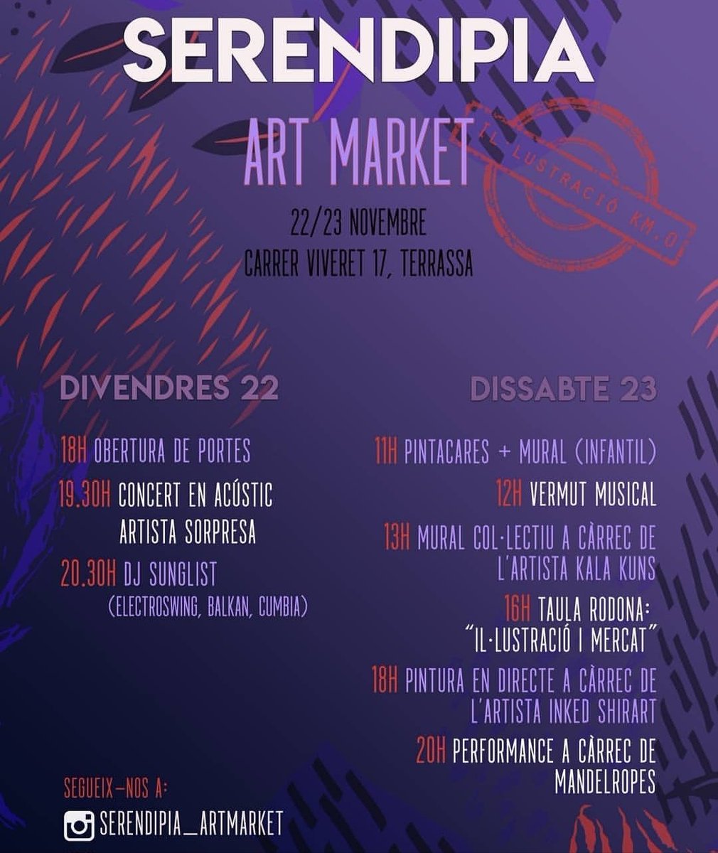kala_kuns's tweet photo. Aquesta nit i demà us espero al Serendipia Art Market a l'estudi @Tigomigo_ 💜 https://t.co/xxdgphldmw