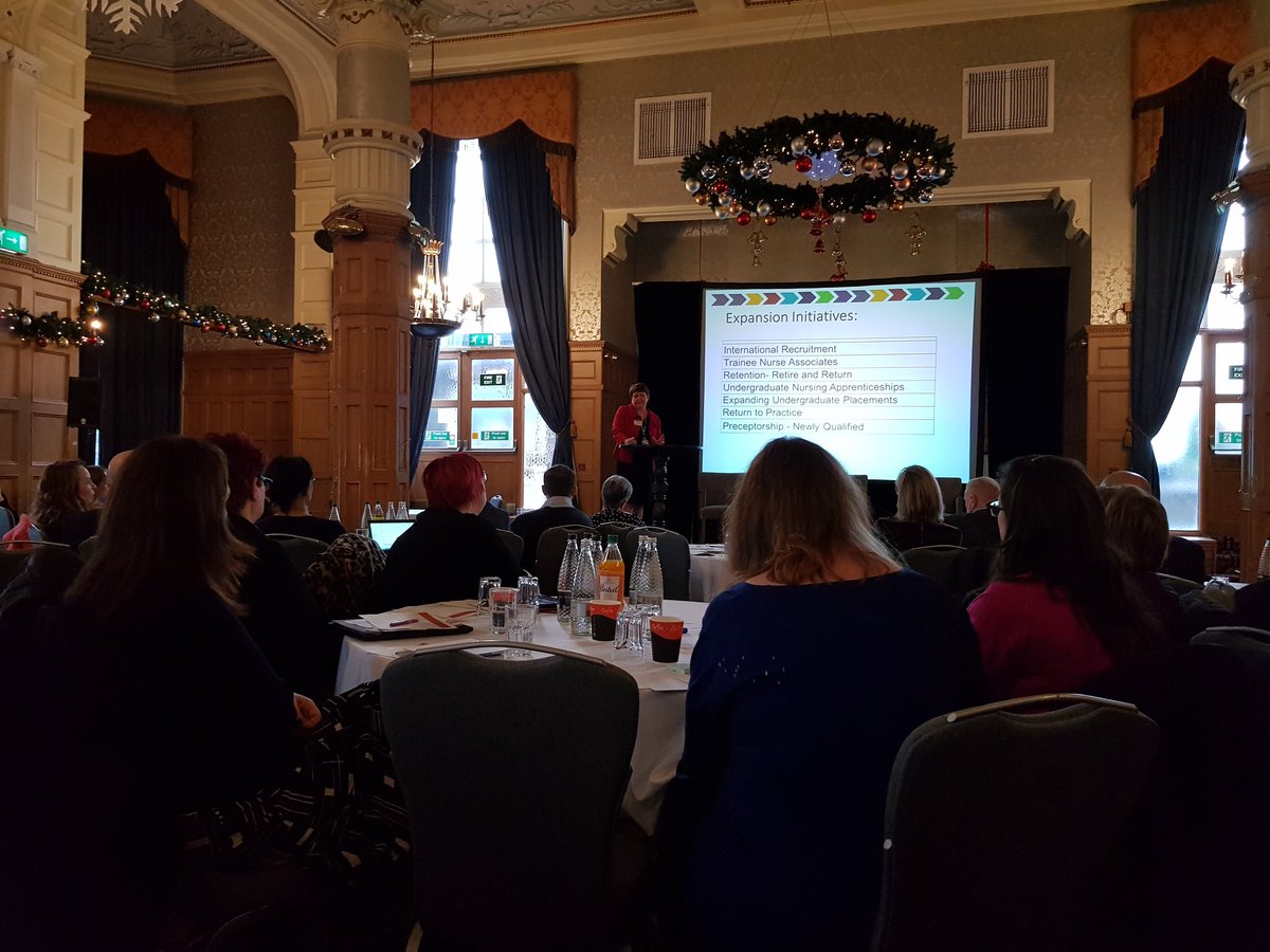 Our Chief Nurse <a href="/angelawooduk/">Angela Wood</a> focusing on expansion initiatives across SYB #workforce19 <a href="/MedicineTRFT/">Division of Medicine, TRFT</a>