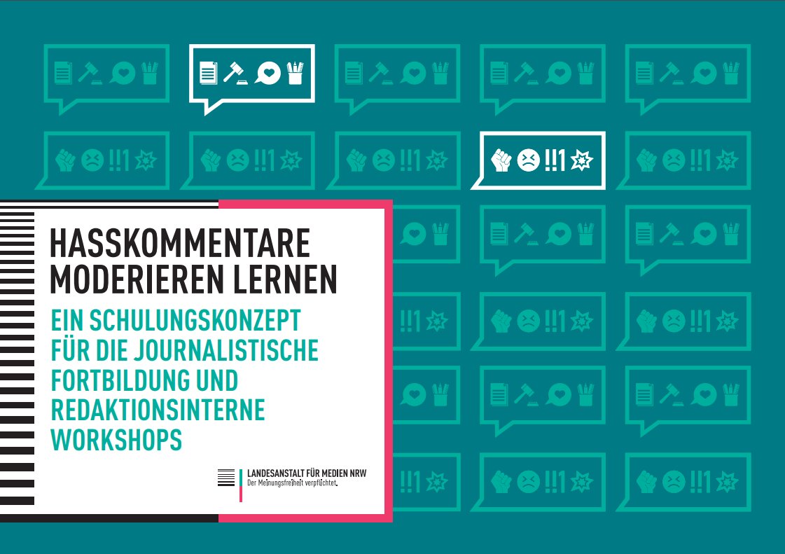 Wie moderiert man Hasskommentare? Schulungskonzept, Präsentationsvorlage und Handouts unter medienanstalt-nrw.de/regulierung/in…

#jnrw19 #Journalismusförderung #Meinungsfreiheit #HateSpeech
