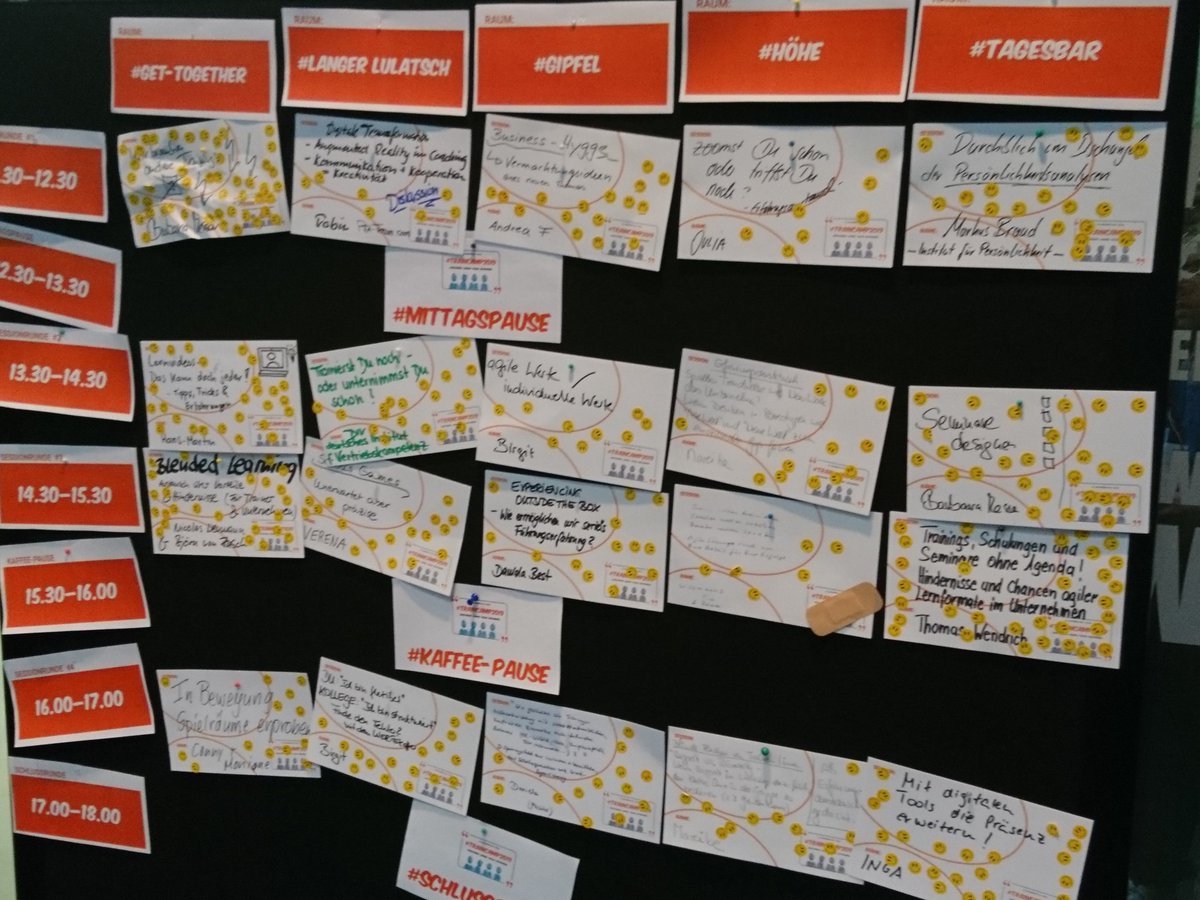 Der Sessionplan steht #TrainCamp2019