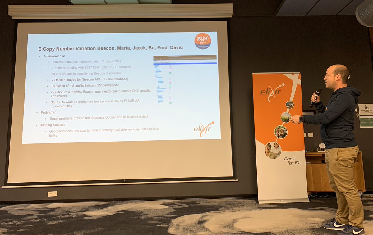 ELIXIREurope's tweet image. Next four projects take a look at #raredisease software development &amp;amp; #beaconAPI with #CNVs. Integration with @galaxyproject  through #training with #gallantries &amp;amp; how @intermineorg  is working with galaxy &amp;amp; @Jalview &amp;amp; #beacons!