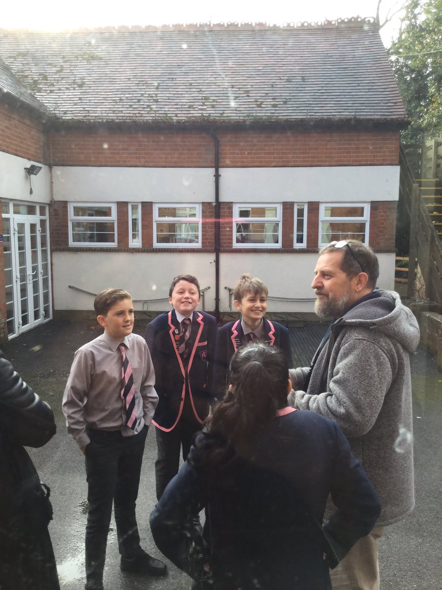 AlleynCourtPerf's tweet photo. Meanwhile, to avoid any unfair advantage, some of the other @AlleynCourtYr6 finalists must wait outside of the room. Thankfully Mr Larwood is on hand to ease any nerves! https://t.co/m9F9KctL5V