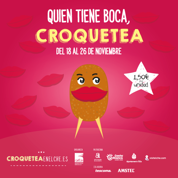 destapatelx's tweet photo. Ya lo decíamos ayer... El que tiene boca, #croquetea.
¿Y tú? ¿Croqueteas? Etiquétanos si sales a croquetear que nos encanta ver cómo las disfrutáis. 👄👄👄
Folleto digital ➡️ https://t.co/asNf5jbnf9
#croqueteaenElche https://t.co/P6GNoIaks4