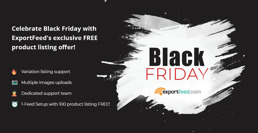 exportfeed's tweet photo. Celebrate this Black Friday by giving your business a BOOST in sales! 🔥🔥🔥
100 FREE product listing to any merchant of your choice.
Read all about it here 👇👇👇
https://t.co/AfDHuIkp9n https://t.co/bs9aIjasr9