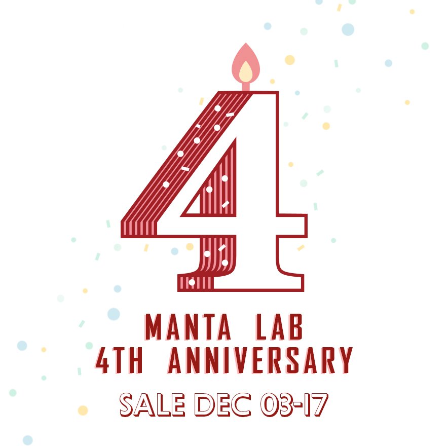 Happy 4th Anniversary Manta!!!! LIKE and SHARE this post and LEAVE A COMMENT with "#happy #manta #steelbook #4th #anniversary #sale".  We are going to pick 100 customers in all social media channels and give them $10 coupon to use for this upcoming sale. (Coupon valid in sales).