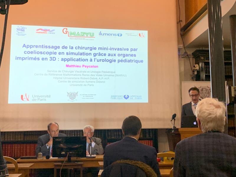 Fier de présenter ce projet d’innovation pédagogique à l’Académie Nationale de Chirurgie #simulation #organes3D #robot #pedagogie #laparoscopie #JPU #pyeloplastie #MARVU #bettercare ⁦<a href="/HopRobertDebre/">Hôpital Robert-Debré AP-HP</a>⁩ ⁦<a href="/iLumens/">iLumens</a>⁩ ⁦@Univ_Paris⁩ @aphp