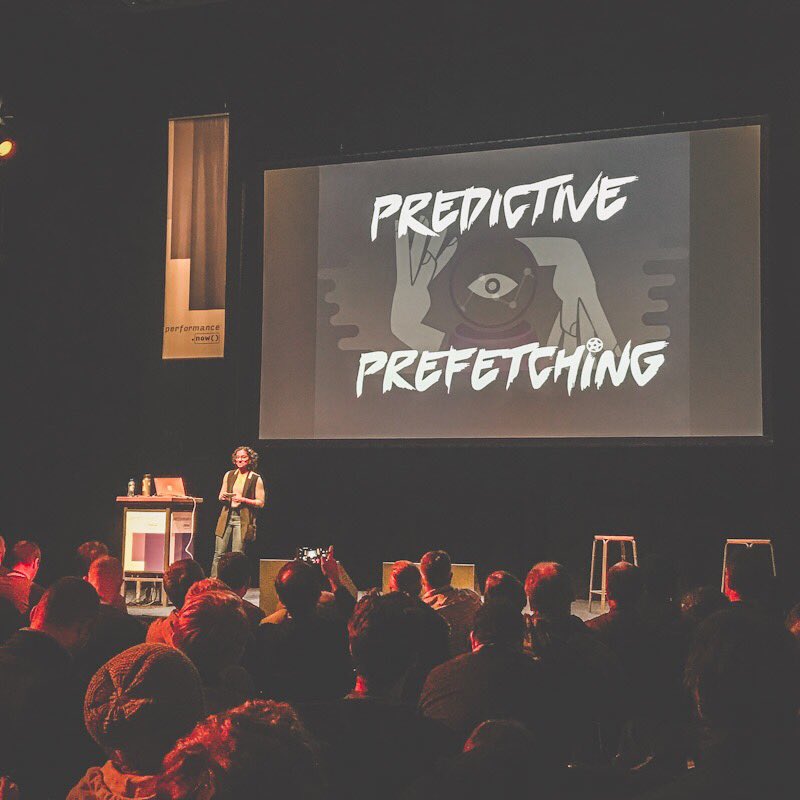 HenriHelvetica's tweet image. We are listening to @Netlify’s v own @shortdiv . Predictive Prefetching. #PerfNow  #resourceHints