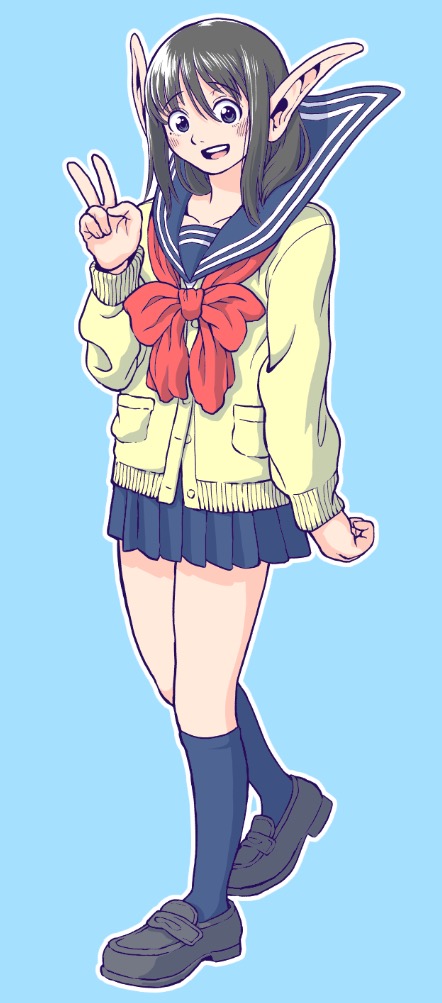 明るい性格をしていそうなまよちゃん キャットタング鈴原のイラスト 明るい性格をしていそうなまよちゃん キャットタング鈴原のイラスト