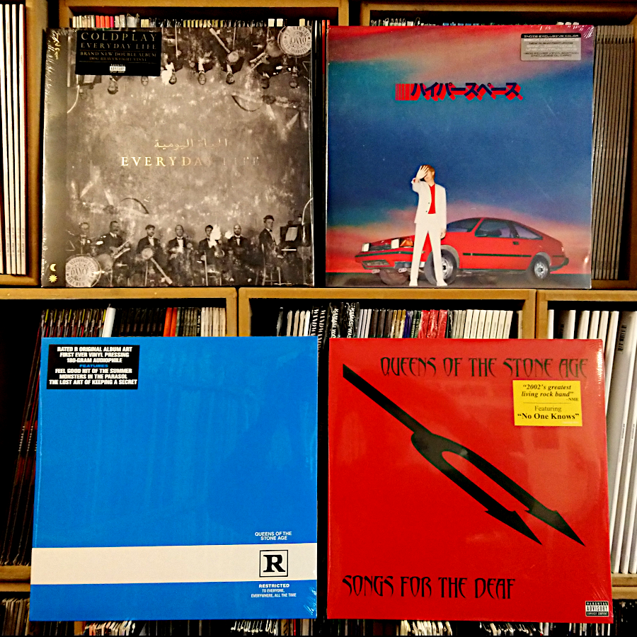 SisterRayStore's tweet photo. some of this week's new releases!

#Beck ✔️ | #Coldplay ✔️ | #QOTSA ✔️

these plus loooads more of course 😎

have a look👉 https://t.co/H7BIPlBHeZ

@beck @coldplay @qotsa #hyperspaces #everydaylife #ratedr #songsforthedeaf https://t.co/L2Z85IReFR