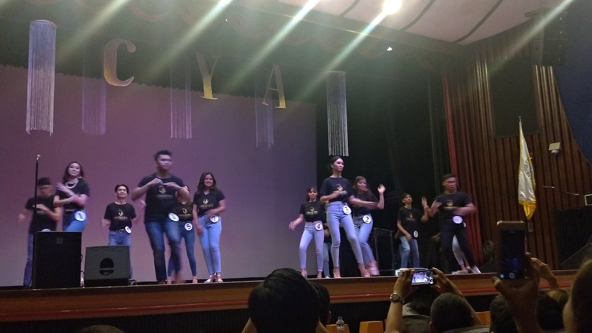 UST_STE's tweet photo. PRISMATIC: THE COMMERCE YOUTH AMBASSADOR 2019 FINALS NIGHT STARTS NOW! To start the night an opening performance and introductory of the candidates. https://t.co/wO93xjQmmD