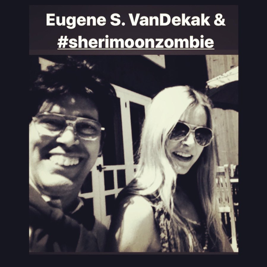 JeffDanPhillips's tweet photo. TGIF or FBF! #EugeneSVanDekak & #SheriMoonZombie #livingtheirbestlives! #chillinwithfriends #livinglarge #lifeoftheparty #twopeasandtheirpod #goodtimes! https://t.co/fFgXGCRkcM