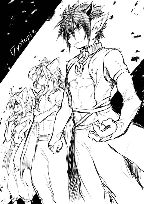 dystopiaの闇の3人衆(違う)もすこ…絵あったから載っけとこ 