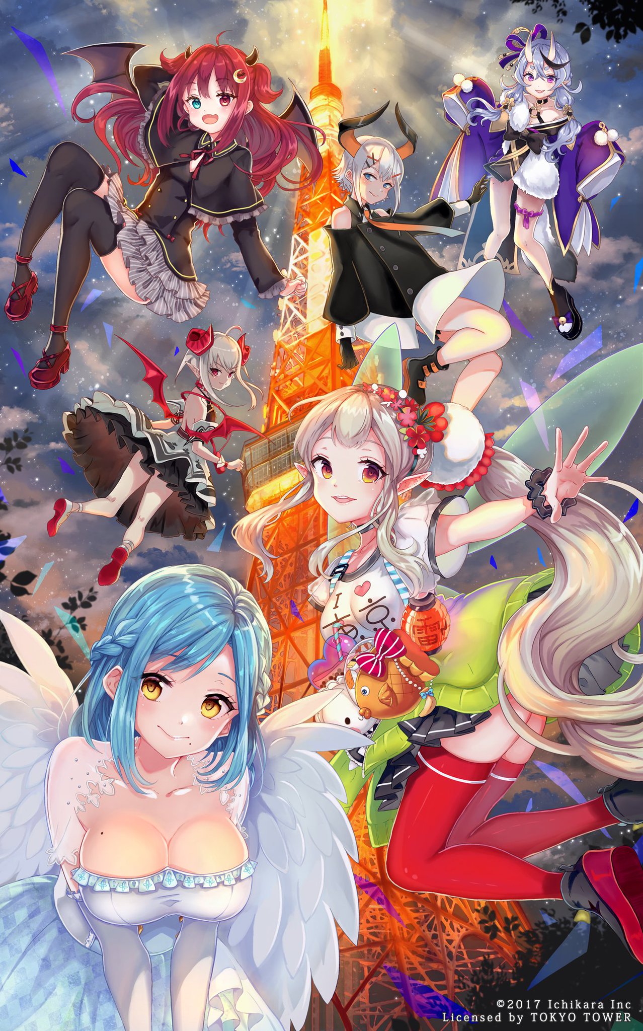 竜胆尊 東京タワー くじ 全身タペストリー A賞 にじさんじ