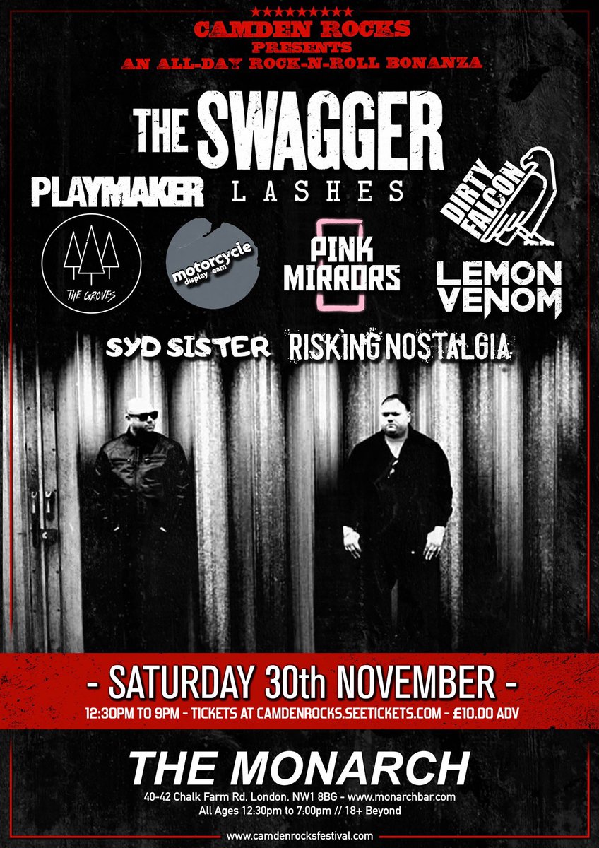 LASHES (@lashesmusic) on Twitter photo Next weekend we’re at our favourite #venue <a href="/camdenmonarch/">The Monarch</a> for <a href="/CamdenRocksFest/">Camden Rocks Fest</a> all day #rocknroll #lasheslasheslashes Next weekend we’re at our favourite #venue <a href="/camdenmonarch/">The Monarch</a> for <a href="/CamdenRocksFest/">Camden Rocks Fest</a> all day #rocknroll #lasheslasheslashes