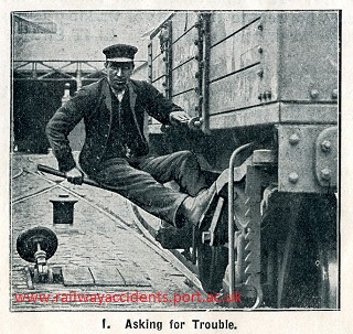  #Cardiganshire5 injuries.On 23/6/1911 shunter Dan Harris, 19, injured his right foot. He claimed he slipped on a wet sleeper.But the loco driver's version of events made the inspector investigating the case believe Harris was riding on his shunting pole, slipped & fell.