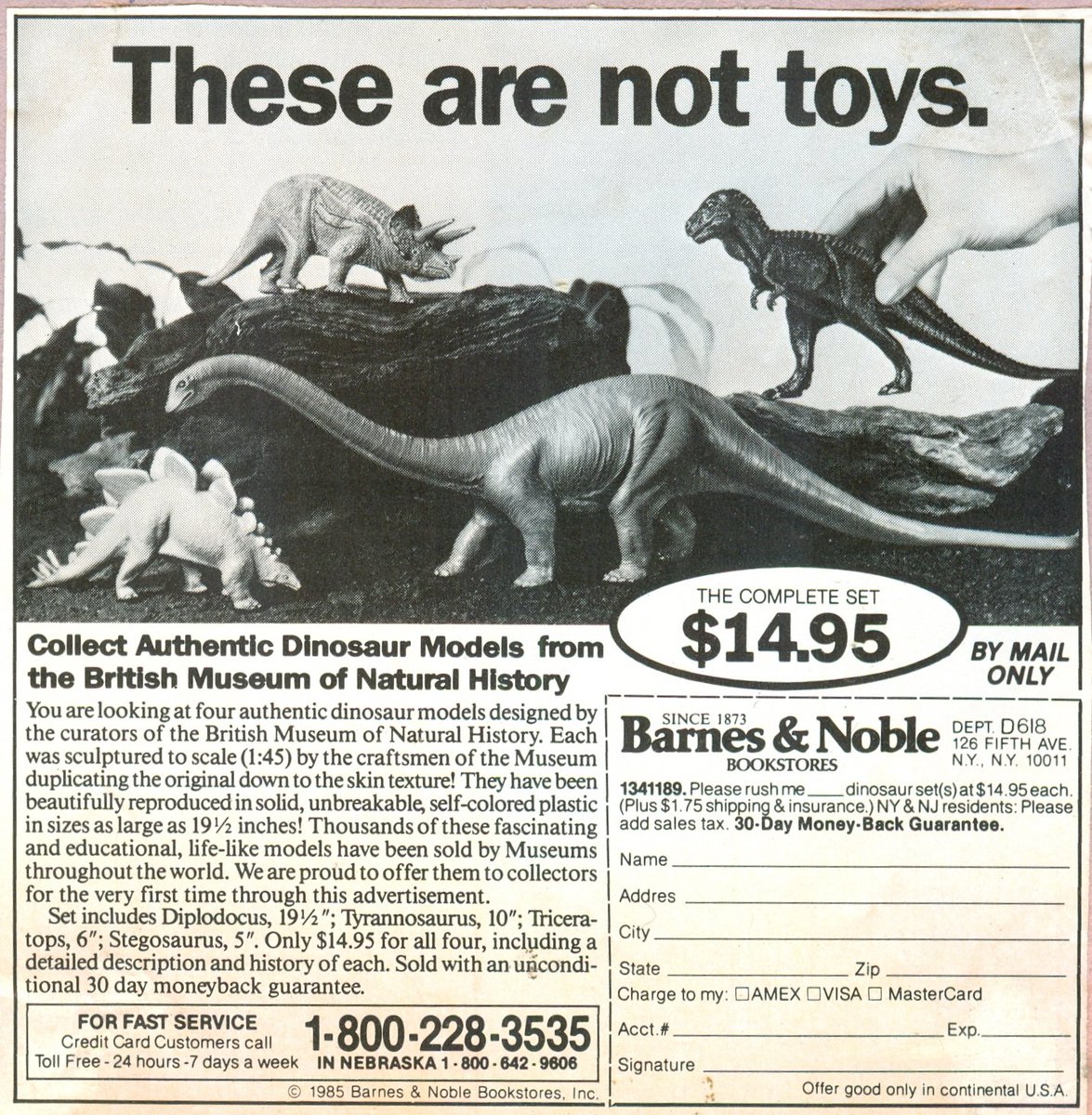 Now it's important to realise that these toys aren't a UK phenomenon. The Invicta plastic toys were so popular, museums and toy shops around the world started selling them. It's not an exaggeration to say that these toys revolutionised how kids interacted with prehistoric animals
