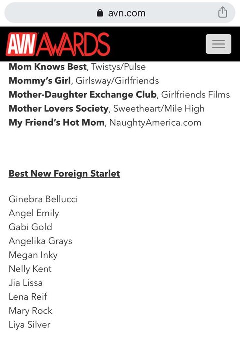 Nominated @avnawards for Best New Foreign Starlet ❤️ https://t.co/MYupYcnVPm<a class="tags" target="_blank" title="On Twitter" href="/?out=eyJ0eXAiOiJKV1QiLCJhbGciOiJIUzUxMiJ9.eyJpYXQiOjE3MTk1NjEwNjUsImlzcyI6InR3cG9ybnN0YXJzLmNvbSIsIm5iZiI6MTcxOTU2MTA2NSwiZXhwIjoxNzUxMDk3MDY1LCJyZWRpcmVjdF91cmwiOiJodHRwczovL3R3aXR0ZXIuY29tL2F2bmF3YXJkcyJ9.f2k325S3lFdL8p-C6VRGfnVBJUunsaxmvnvOsDv0Ev2lot3zdPTk320zf4qI-uMe_i5u_1oZnTsSUmTKJ72_6A">@avnawards</a><a href="/tag/jiadoration"class="tags"><span>#jiadoration</span></a>