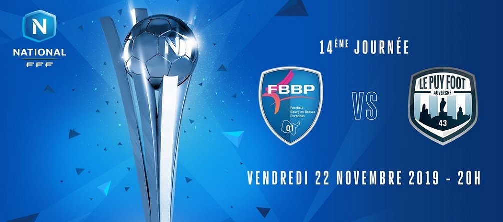 lepuyenvelayfc's tweet photo. [#NationalFFF] 🚨 Journée 14
⚽ Le lien pour regarder le match @FBBP01 - Le Puy Foot à 20h ce soir sur FFF TV !
✅ https://t.co/495VpfXAL0
#GoPonots 🔵⚪ https://t.co/nSA32naE0T