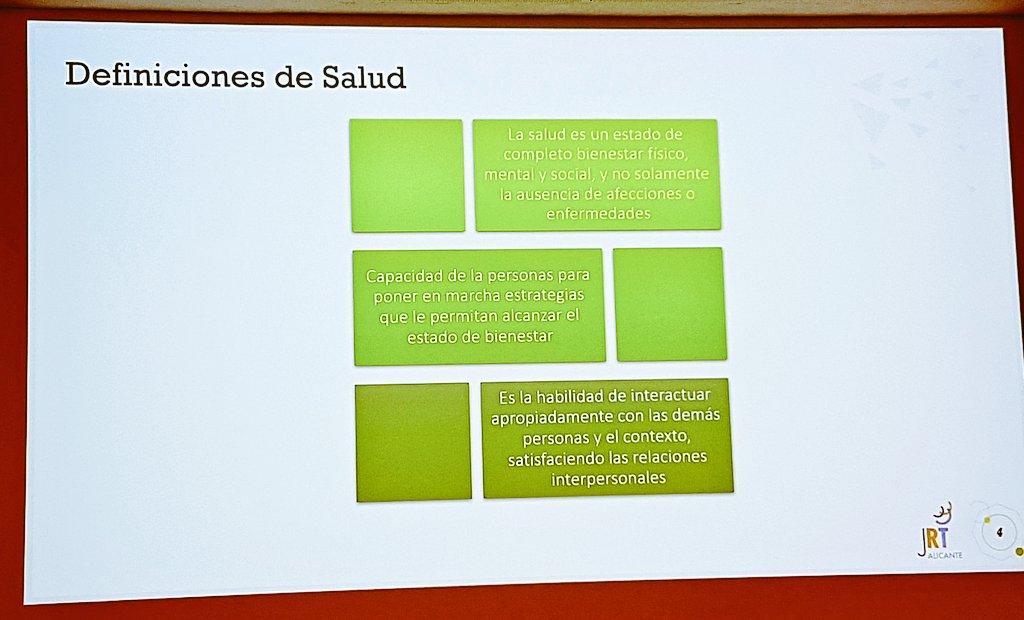 Prescribiendo barrio. Taller básico de comunitaria.
Primero nos preguntamos ¿qué es la salud? 
#JRTsemFYC