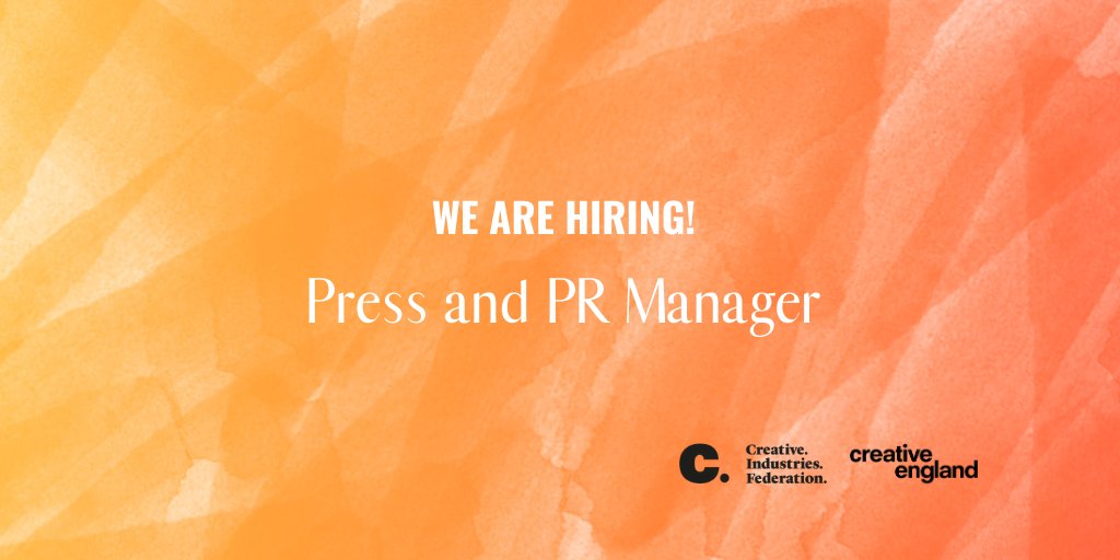 Creative UK News (@creativeuk_news) on Twitter photo We are looking for a part-time Press and PR Manager to champion and represent the UK’s world-leading creative industries, and to truly influence policy and social change.
Take a look at the job description and tag someone you think would suit the role⬇️
creativeindustriesfederation.com/news/federatio… We are looking for a part-time Press and PR Manager to champion and represent the UK’s world-leading creative industries, and to truly influence policy and social change.
Take a look at the job description and tag someone you think would suit the role⬇️
creativeindustriesfederation.com/news/federatio…