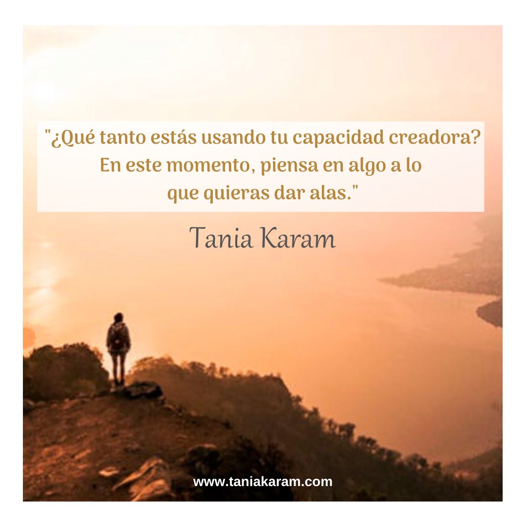 taniakaram's tweet photo. Recuerda no hay creaciones pequeñas, todo suma a tu felicidad. Dale alas a esos sueños. #pidoporti #pidoportussueños #amordelbueno #FelizViernesATodos https://t.co/owRA4aAKbo
