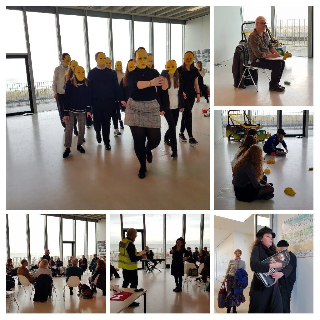 What a great morning at #bookie19 ! Mask drama, performance art, experimental storytelling and a writer in residence. Don't miss this arvo's excitement with #thanetwriters and delving into the murky #criminal minds and our legendary #bookieslam. #margatebookie